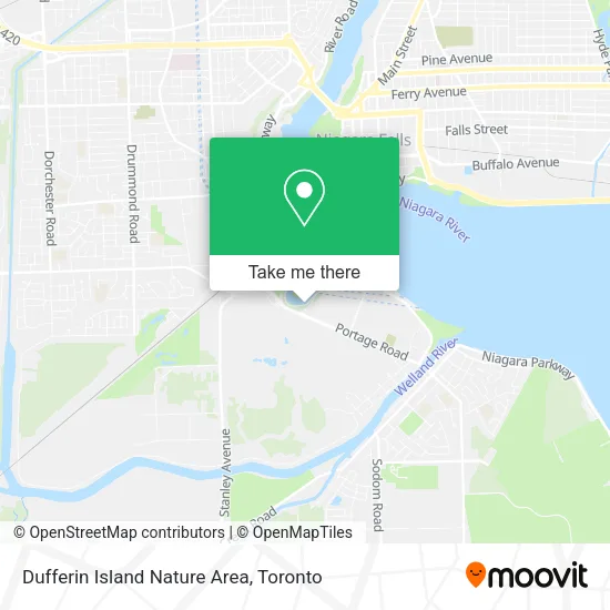 Dufferin Island Nature Area map