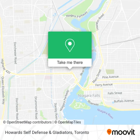 Howards Self Defense & Gladiators map
