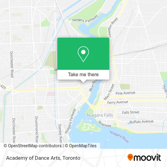 Academy of Dance Arts map
