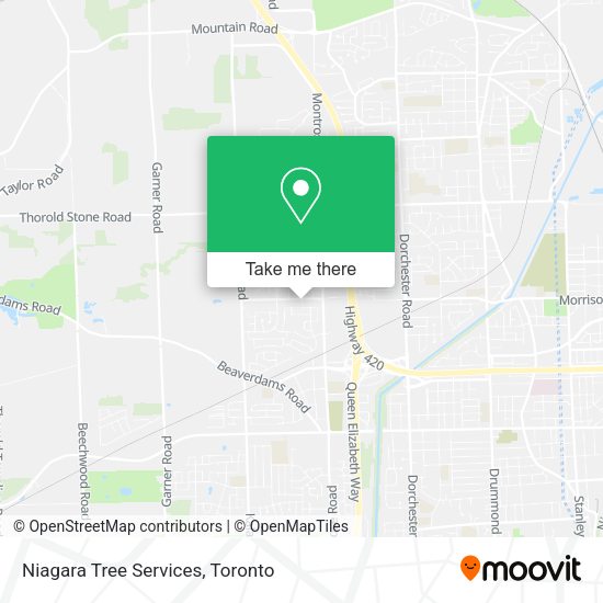 Niagara Tree Services map