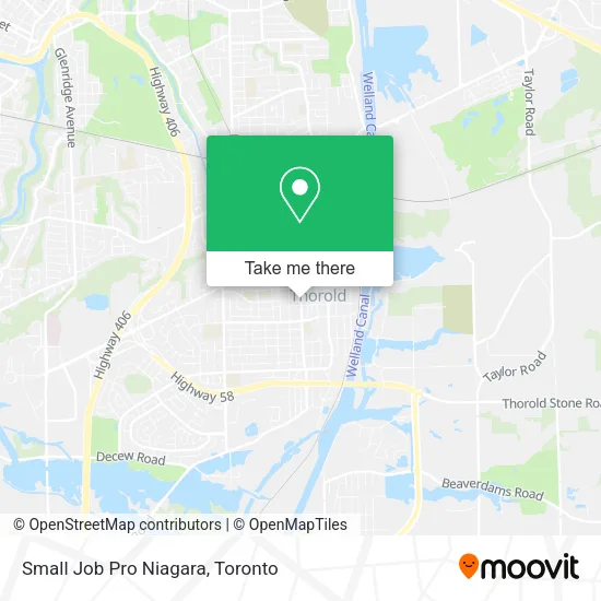 Small Job Pro Niagara map