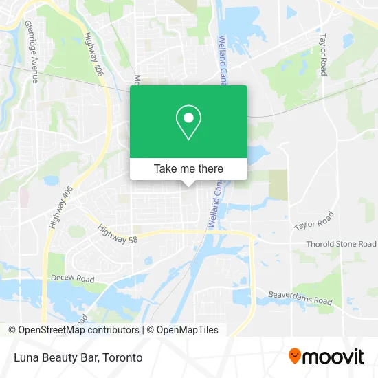 Luna Beauty Bar map