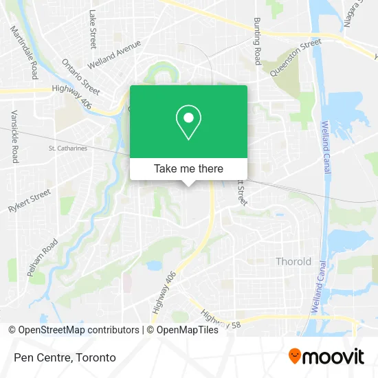 Pen Centre map