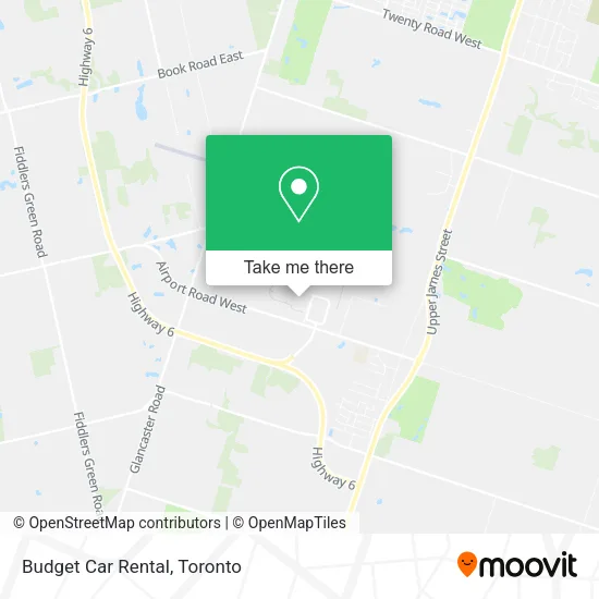 Budget Car Rental map
