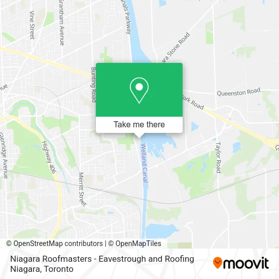 Niagara Roofmasters - Eavestrough and Roofing Niagara map