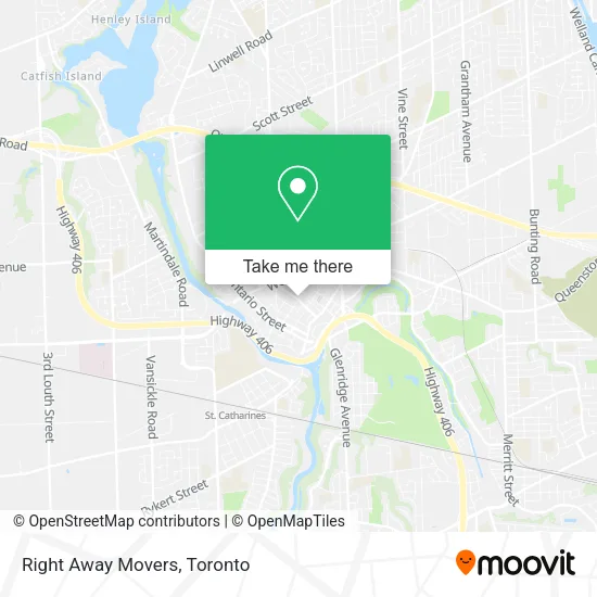 Right Away Movers map