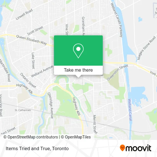 Items Tried and True map