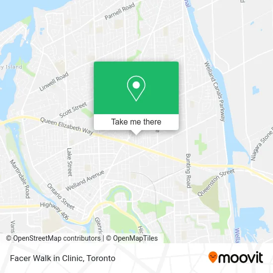 Facer Walk in Clinic map