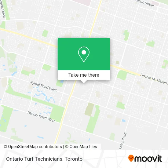 Ontario Turf Technicians map