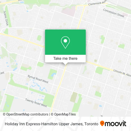 Holiday Inn Express-Hamilton Upper James map