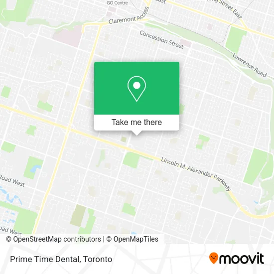 Prime Time Dental map
