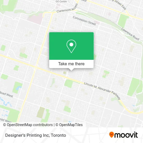 Designer's Printing Inc map