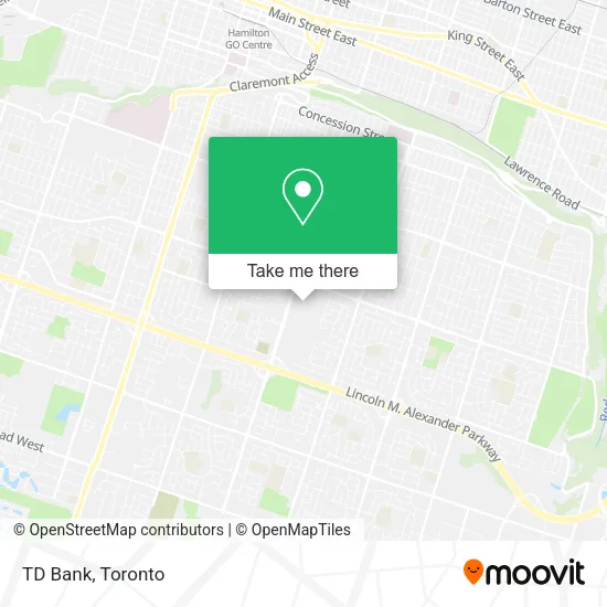 TD Bank map
