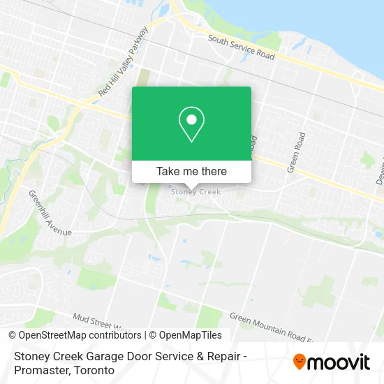 Stoney Creek Garage Door Service & Repair - Promaster map