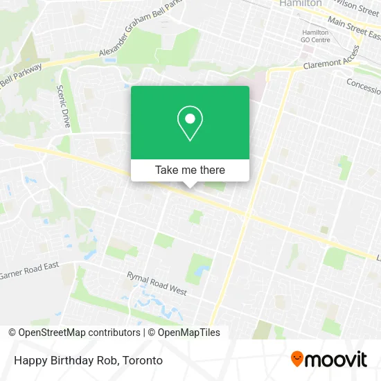Happy Birthday Rob map