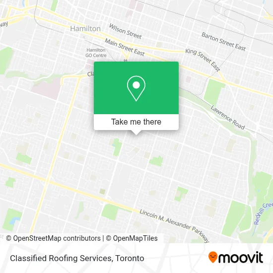 Classified Roofing Services map