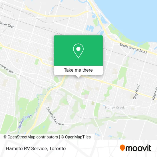 Hamilto RV Service map