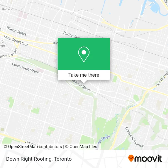 Down Right Roofing map
