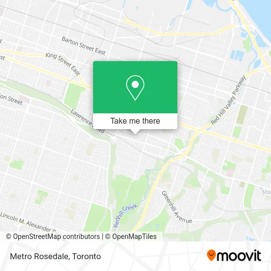 Metro Rosedale map