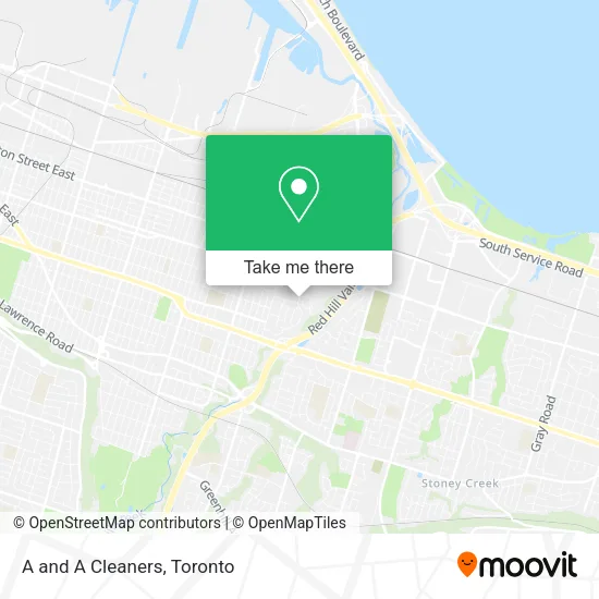 A and A Cleaners map
