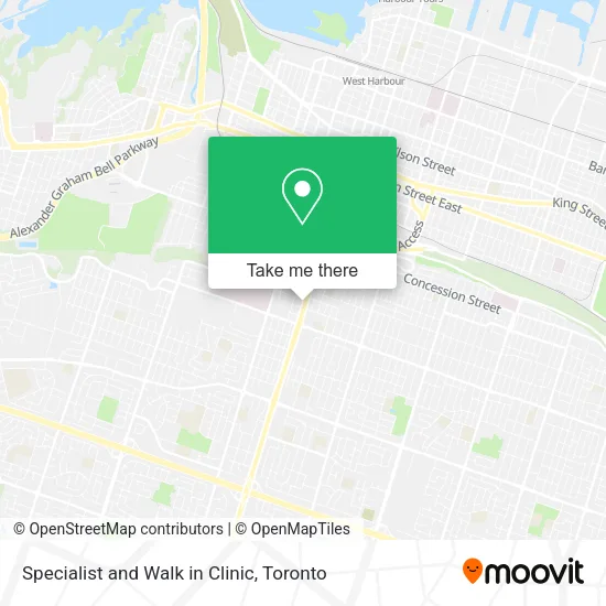 Specialist and Walk in Clinic map