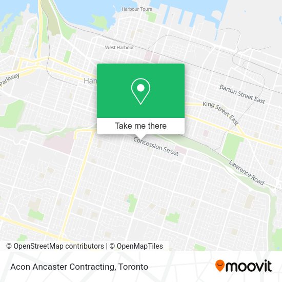 Acon Ancaster Contracting map