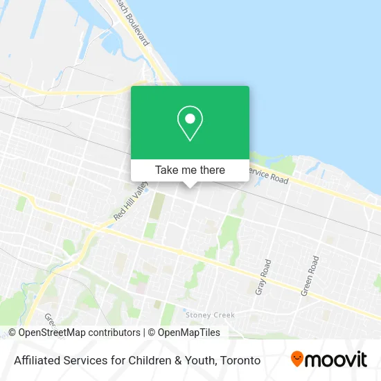 Affiliated Services for Children & Youth map