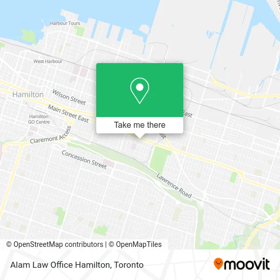 Alam Law Office Hamilton map