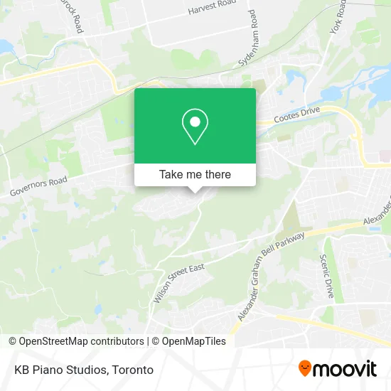 KB Piano Studios map