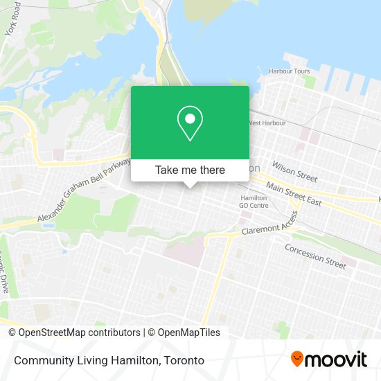 Community Living Hamilton map