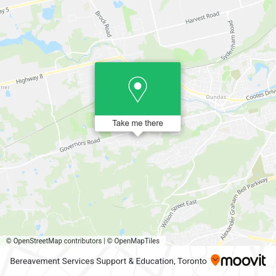 Bereavement Services Support & Education map