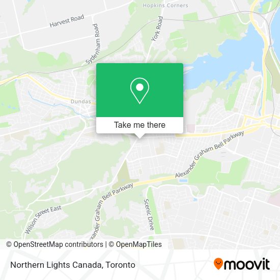 Northern Lights Canada map