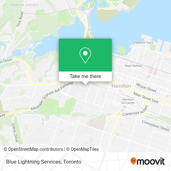 Blue Lightning Services map