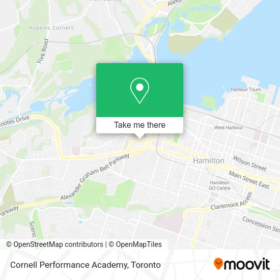 Cornell Performance Academy map