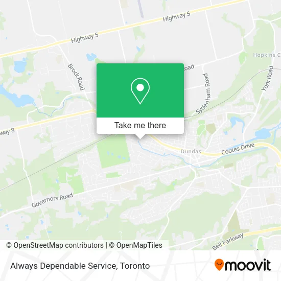 Always Dependable Service map