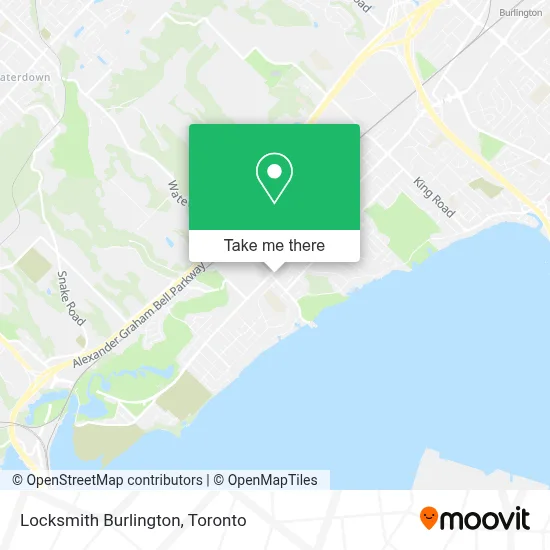 Locksmith Burlington map