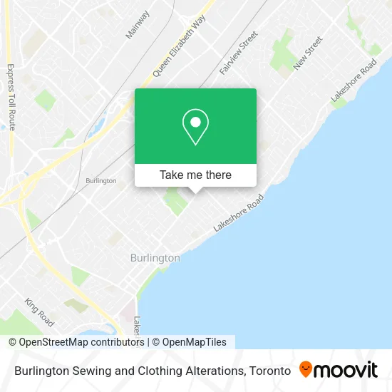 Burlington Sewing and Clothing Alterations map