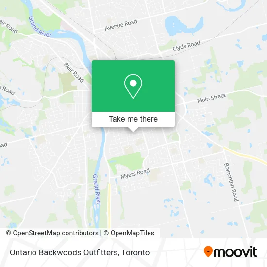 Ontario Backwoods Outfitters map