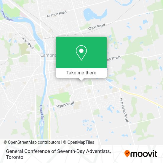 General Conference of Seventh-Day Adventists map