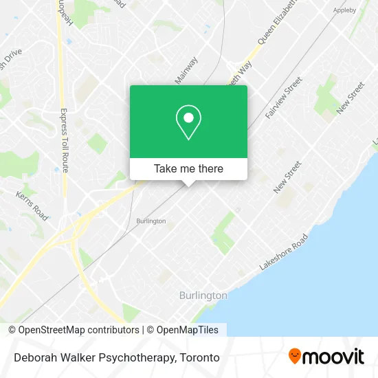Deborah Walker Psychotherapy map