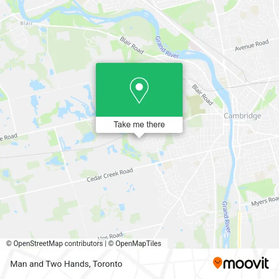 Man and Two Hands map