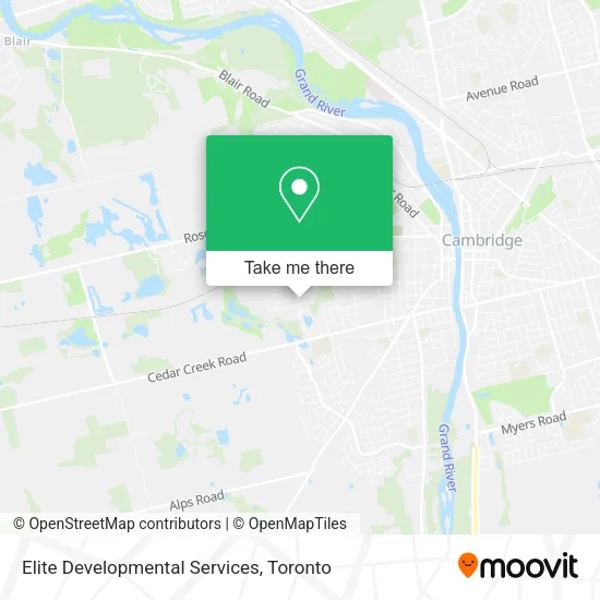 Elite Developmental Services map