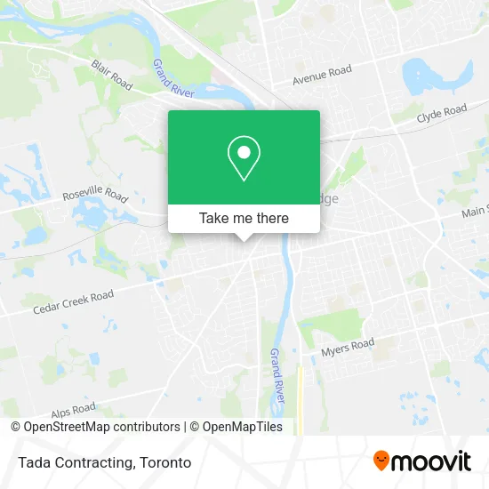 Tada Contracting map
