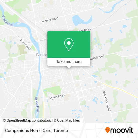 Companions Home Care map