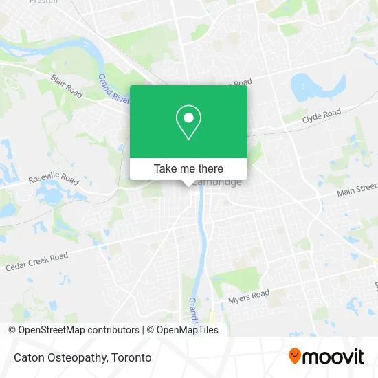 Caton Osteopathy map