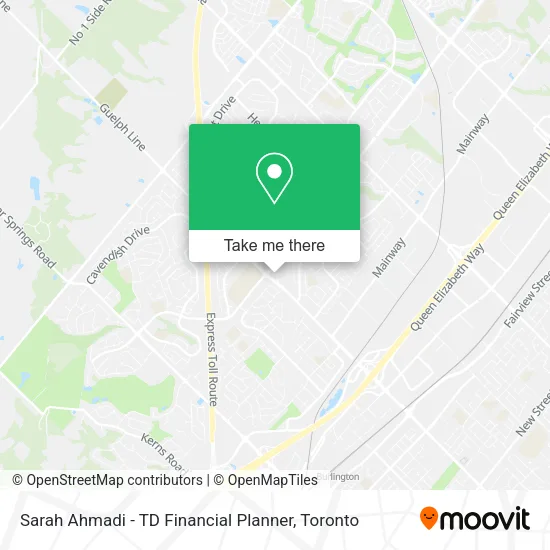 Sarah Ahmadi - TD Financial Planner map