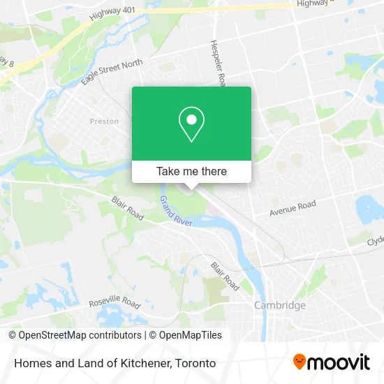 Homes and Land of Kitchener map