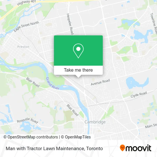 Man with Tractor Lawn Maintenance map