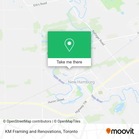 KM Framing and Renovations map