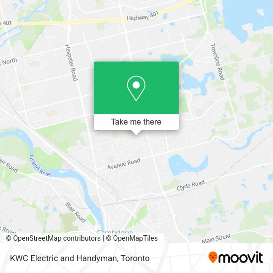 KWC Electric and Handyman map